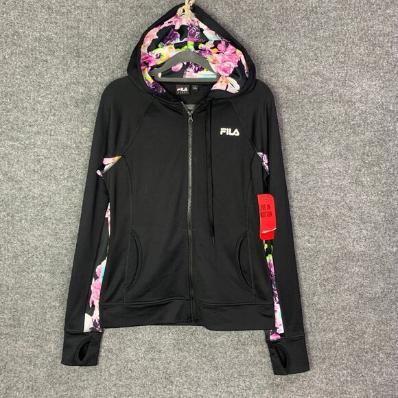 Fila Jackets & Blazers - NWT FILA Sport Women’s Small‎ Performance Zip up hooded Floral  Sweatshirt